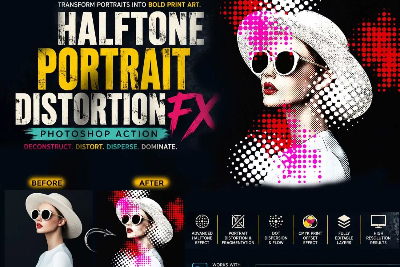 Halftone Portrait Distortion FX Photoshop Action (1).jpg
