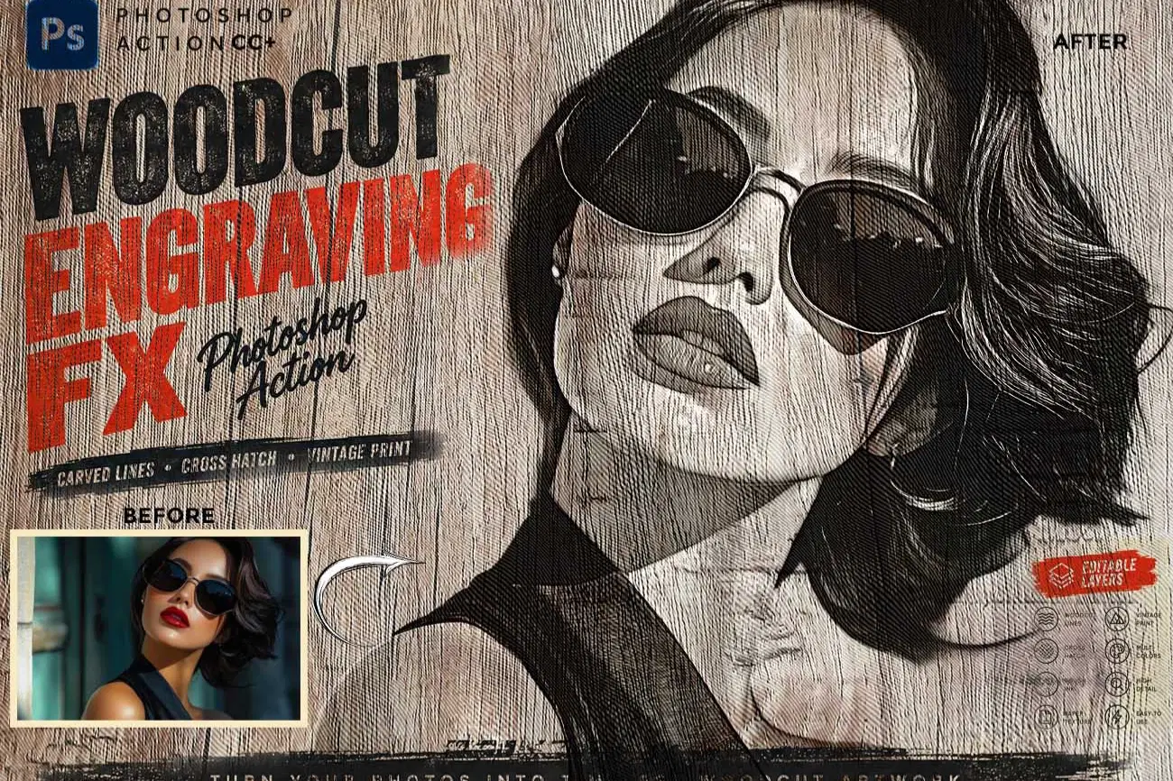 WOODCUT ENGRAVING SKETCH FX — Photoshop Action (1).jpg