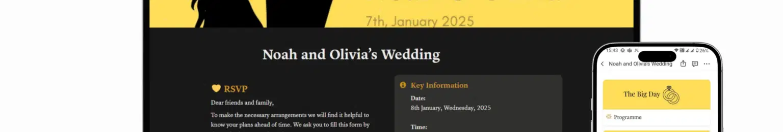 Wedding Guest Website