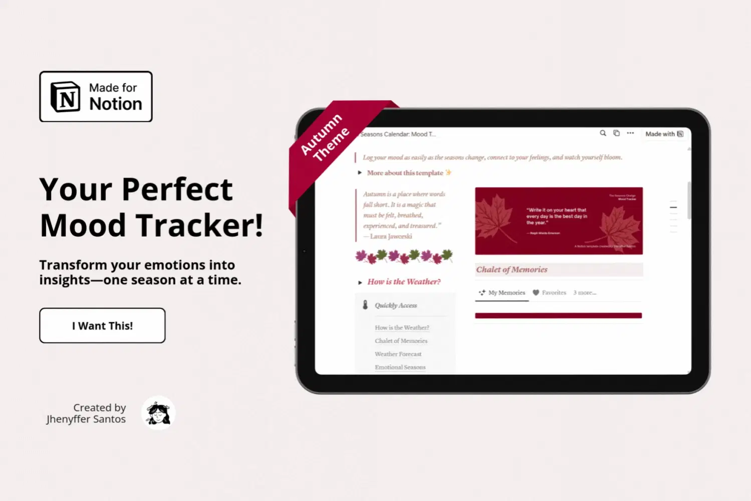 Emotional Seasons Calendar Mood Tracker - Notion Product Images (3000 x 2000 px).gif