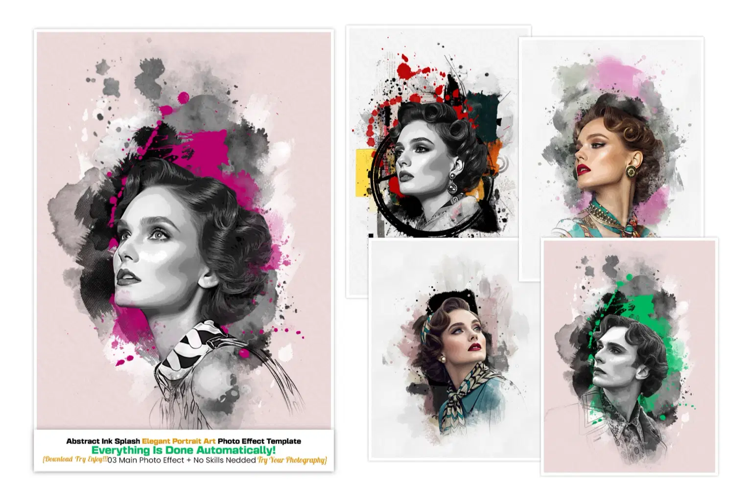 Abstract Ink Splash Elegant Portrait Art Template.jpg